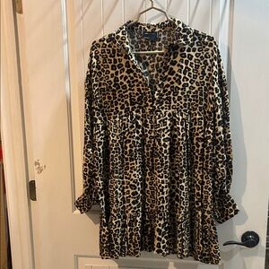 ASOS Leopard Print Midi Dress